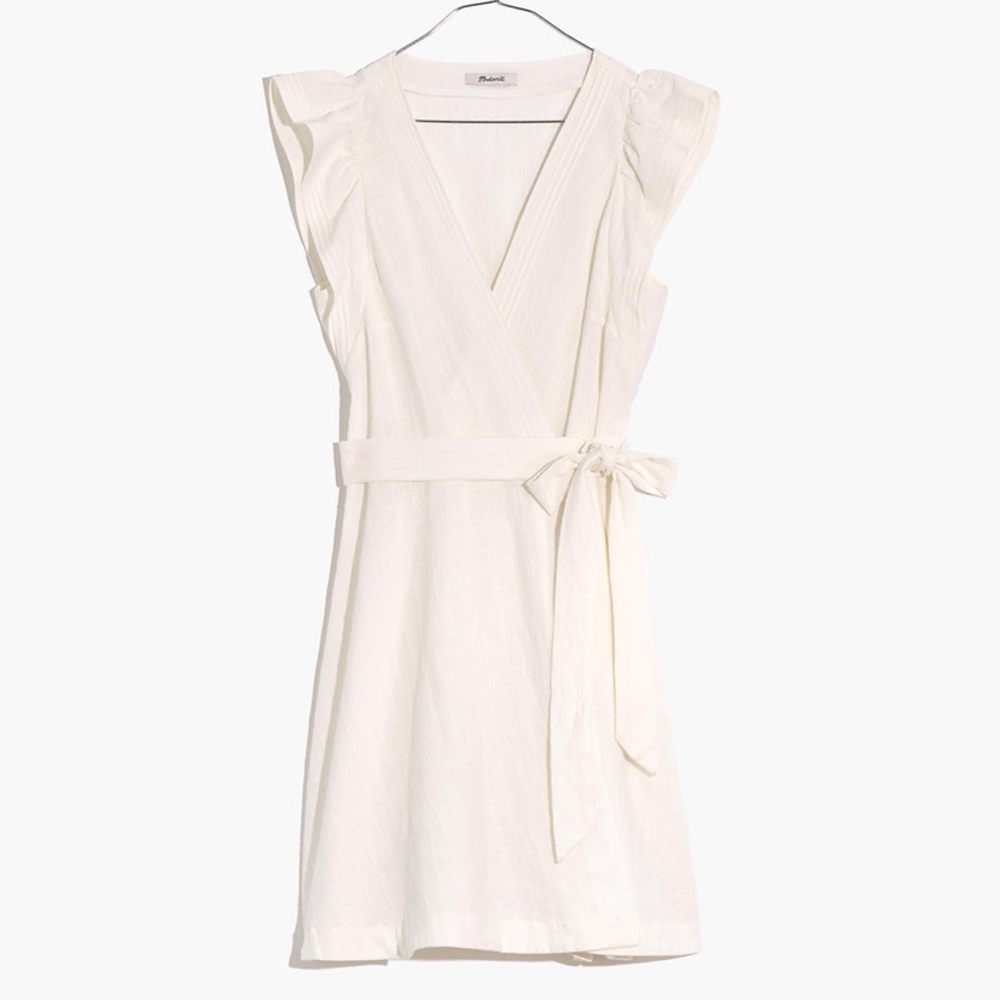Madewell Ruffle Sleeve Wrap Dress, small